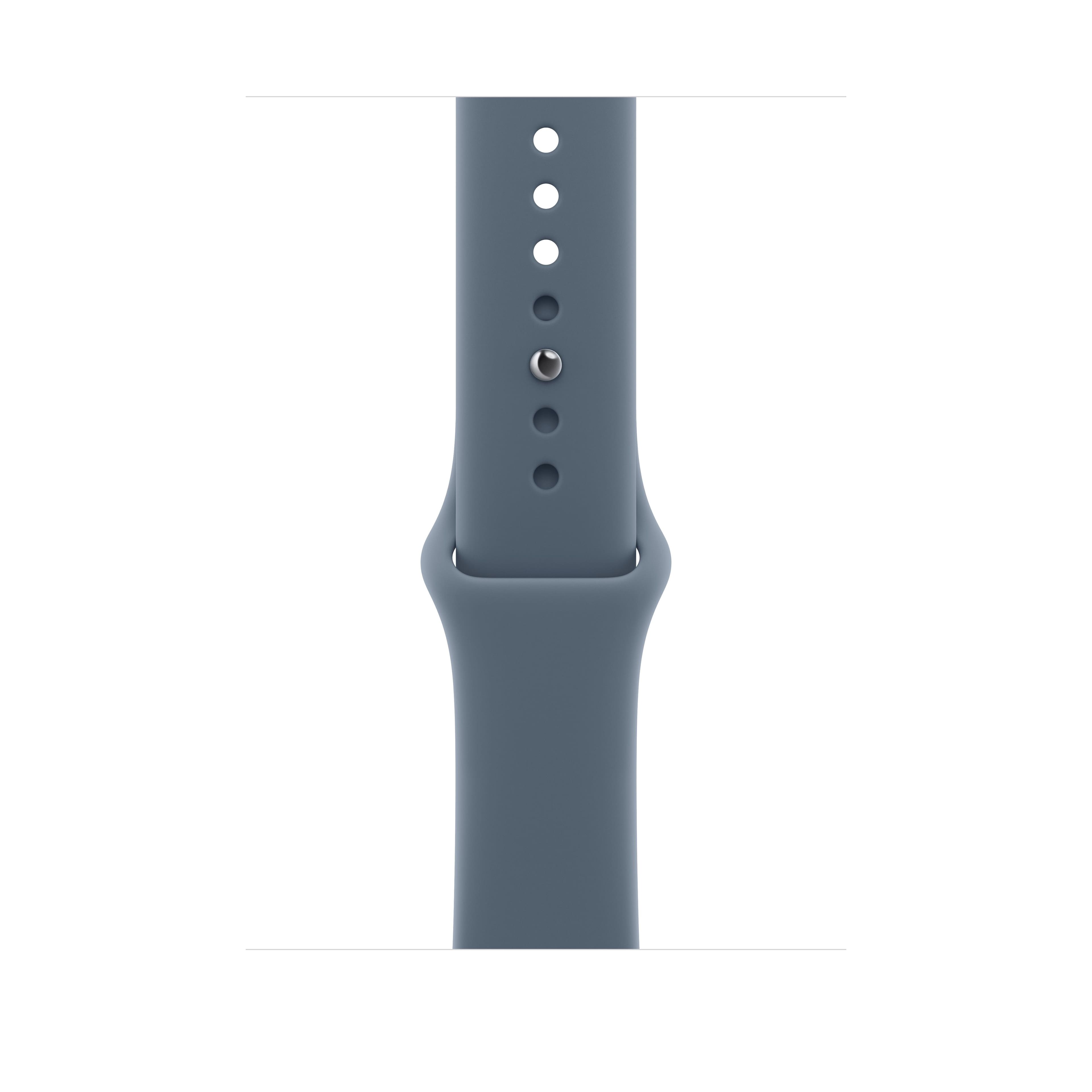 Apple - 46mm Sport Band - M/L - Anchor Blue - Front_Zoom