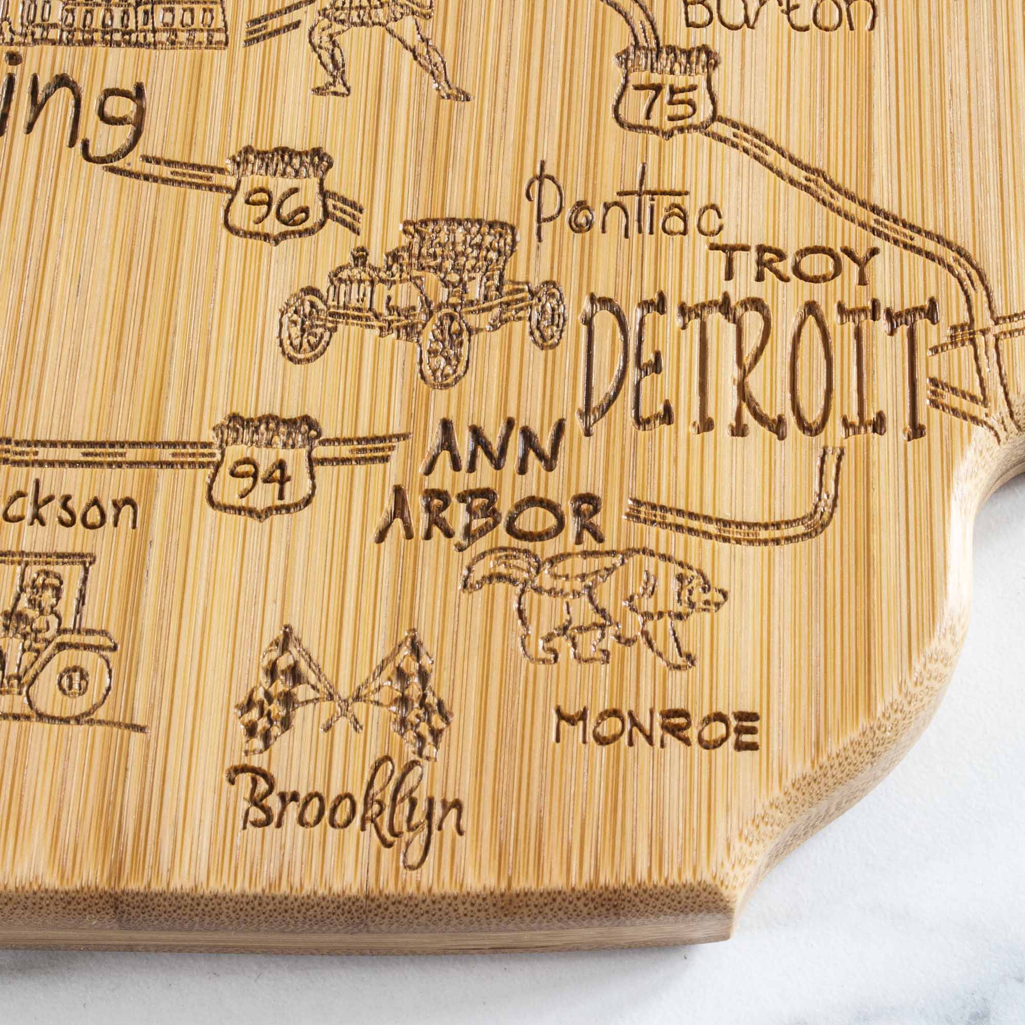 Sure, here is the corrected and grouped text from the image:

- Jackson
- Burton
- 75
- Pontiac
- Troy
- Detroit
- Ann Arbor
- 94
- Monroe
- Brooklyn
- 96