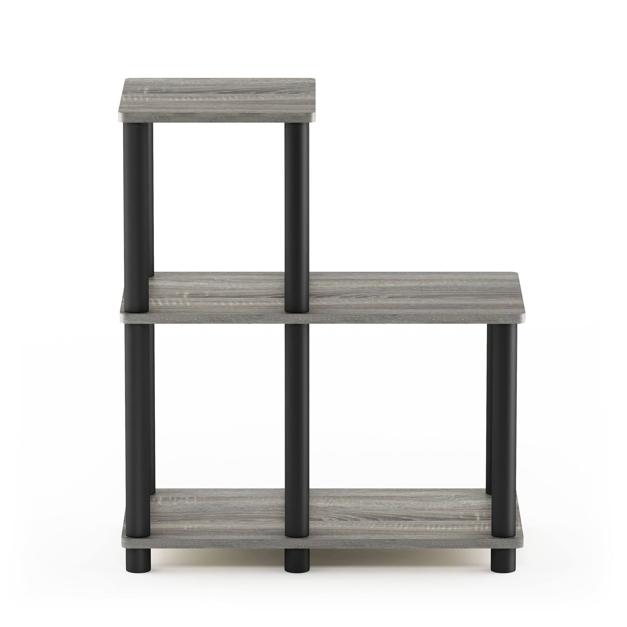 Alt View 2. Furinno - Turn-N-Tube Accent Decorative Shelf, French Oak/Black - French Oak/Black.