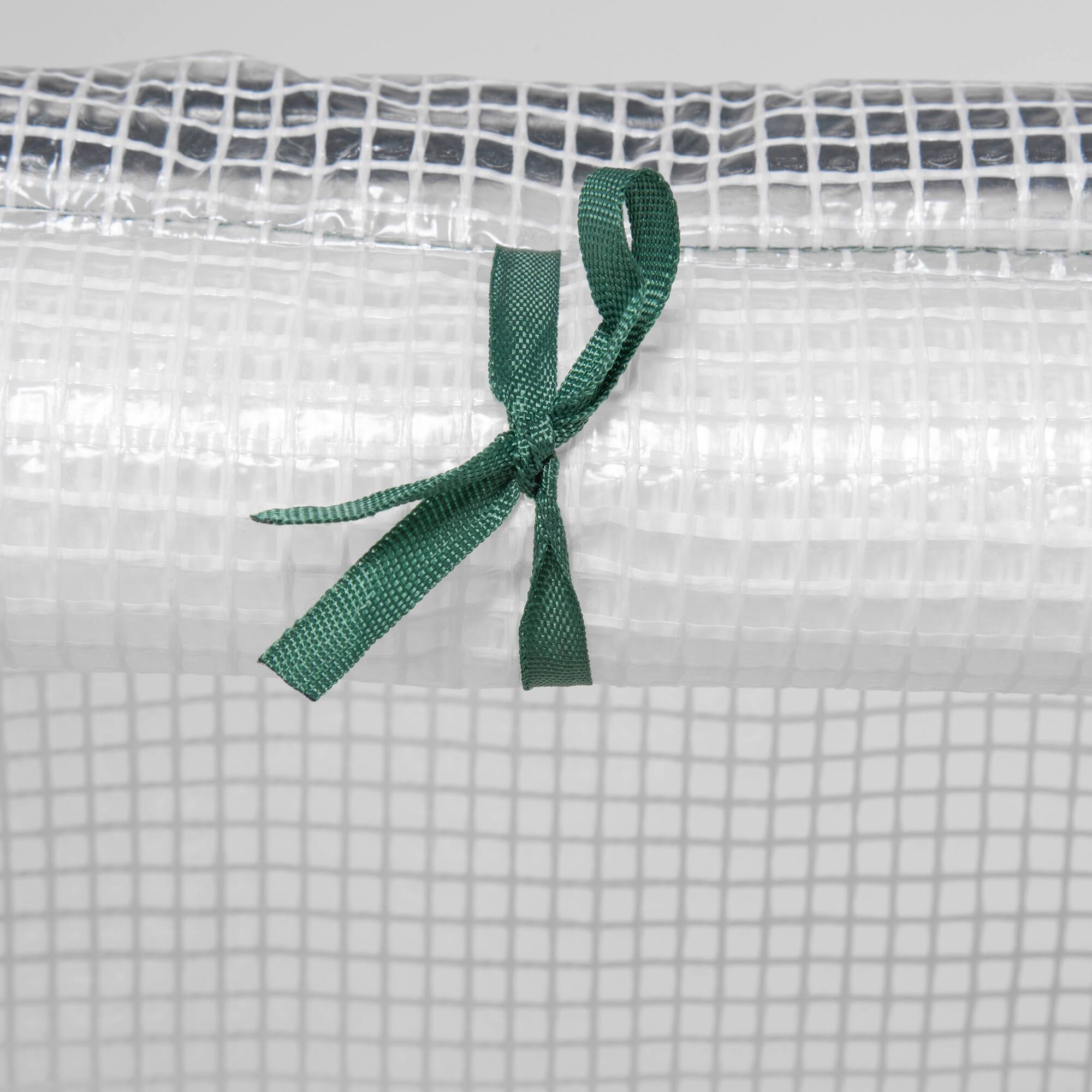 Alt View 7. Outsunny - 6' x 3' x 3' Mini Greenhouse with Zippered Doors & Roll-up Windows, Portable Plant Hot House with Durable PE Cover - White.