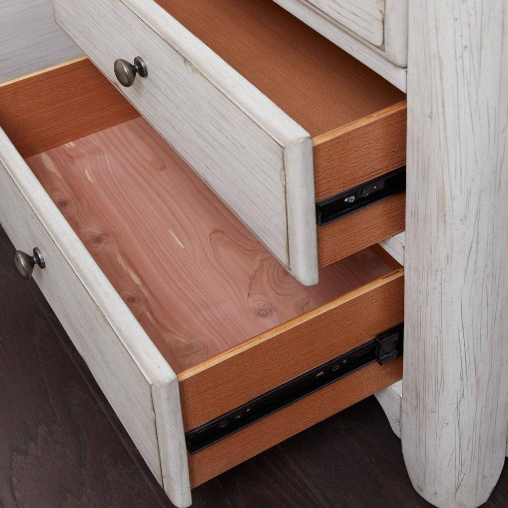 Alt View 3. Liberty Furniture Industries - 3 Drawer Night Stand w/ Charging Station - White.
