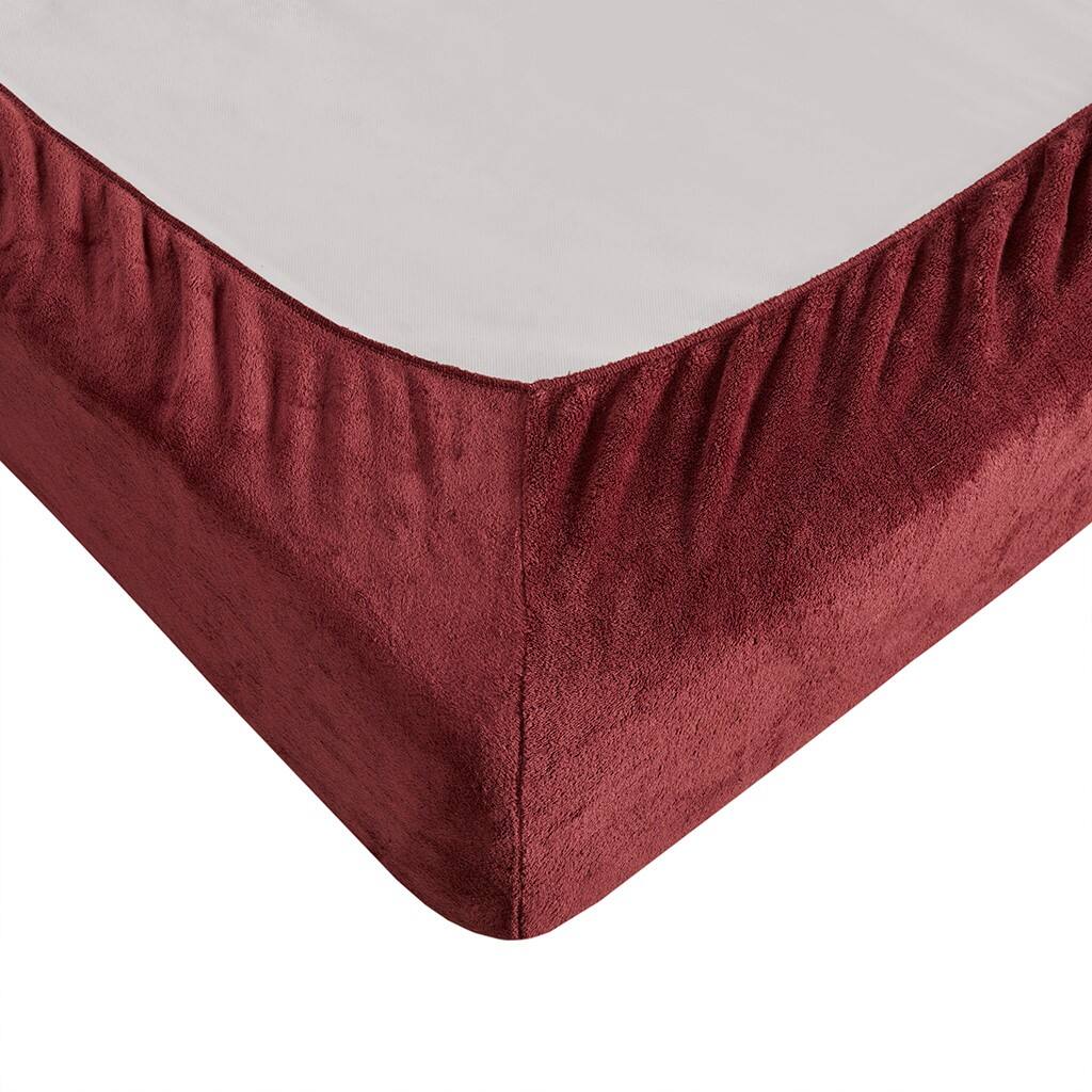 Alt View 4. Gracie Mills - Gracie Mills Dashiell Micro Plush Sheet Set - Burgundy.