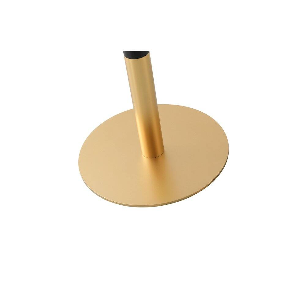 Angle. Elegant Decor - Ronan 31.5 Inch Pub Table In Black - Black And Gold.