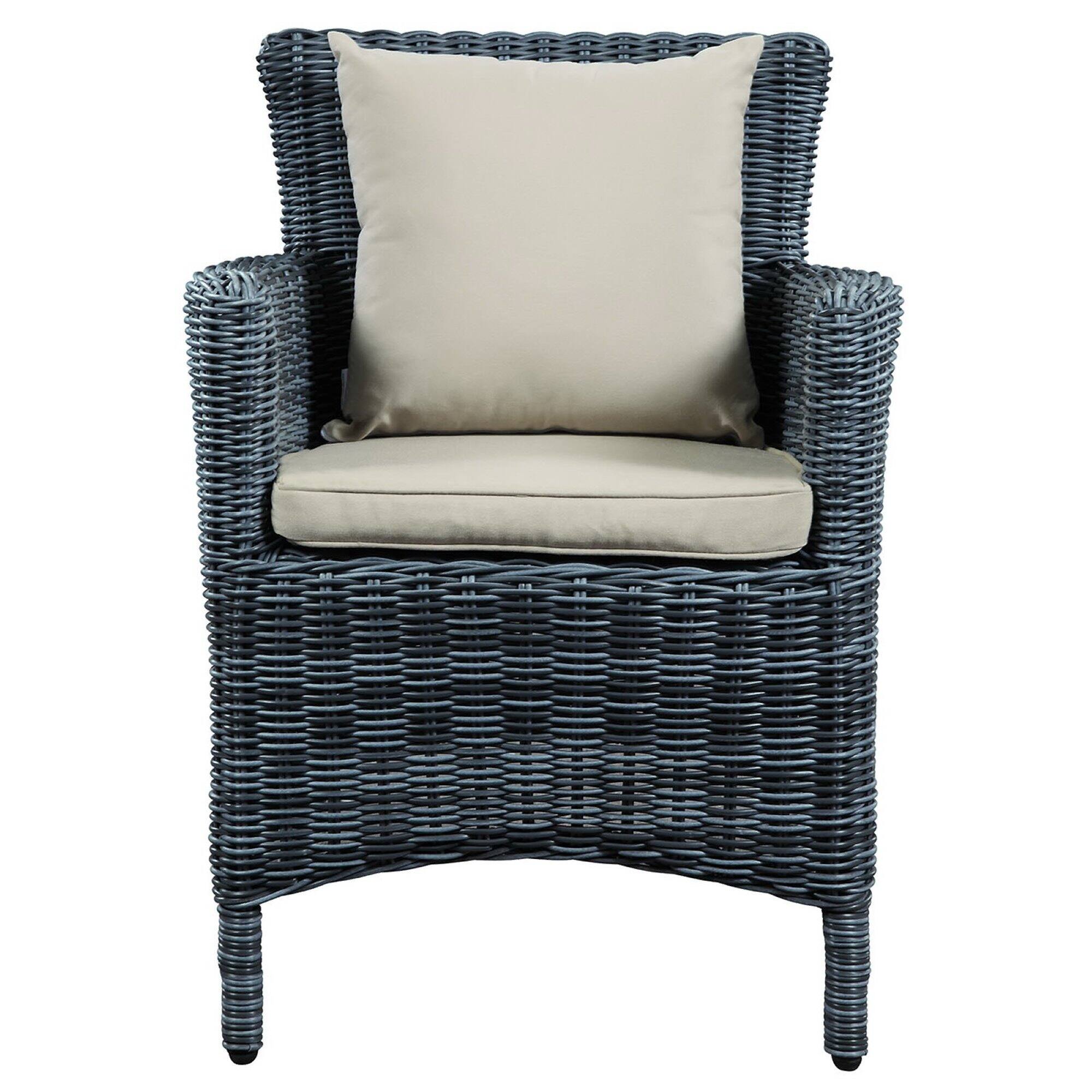 Back. Modway - Summon Dining Outdoor Patio Sunbrella® Armchair by Modway - Antique Canvas Beige.