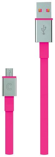 Front Standard. Candywirez - VRS 3 Micro USB-to-USB Connector - Neon Pink.