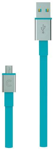 Front Standard. Candywirez - VRS 3 Micro USB-to-USB Connector - Aqua.