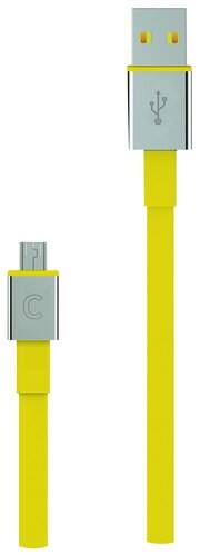 Front Standard. Candywirez - VRS 3 Micro USB-to-USB Connector - Neon Yellow.