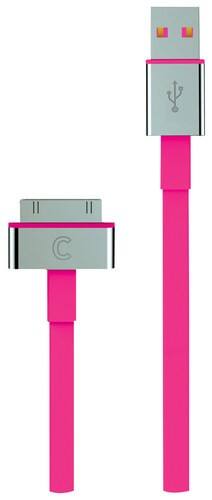 Front Standard. Candywirez - VRS 3 5' 30-Pin-to-USB Connector - Neon Pink.