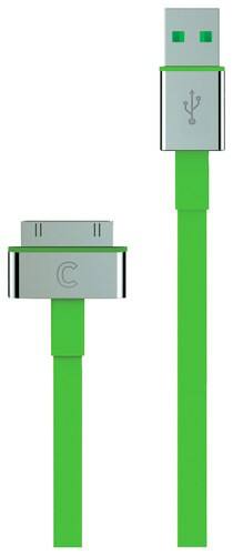Front Standard. Candywirez - VRS 3 5' 30-Pin-to-USB Connector - Neon Green.