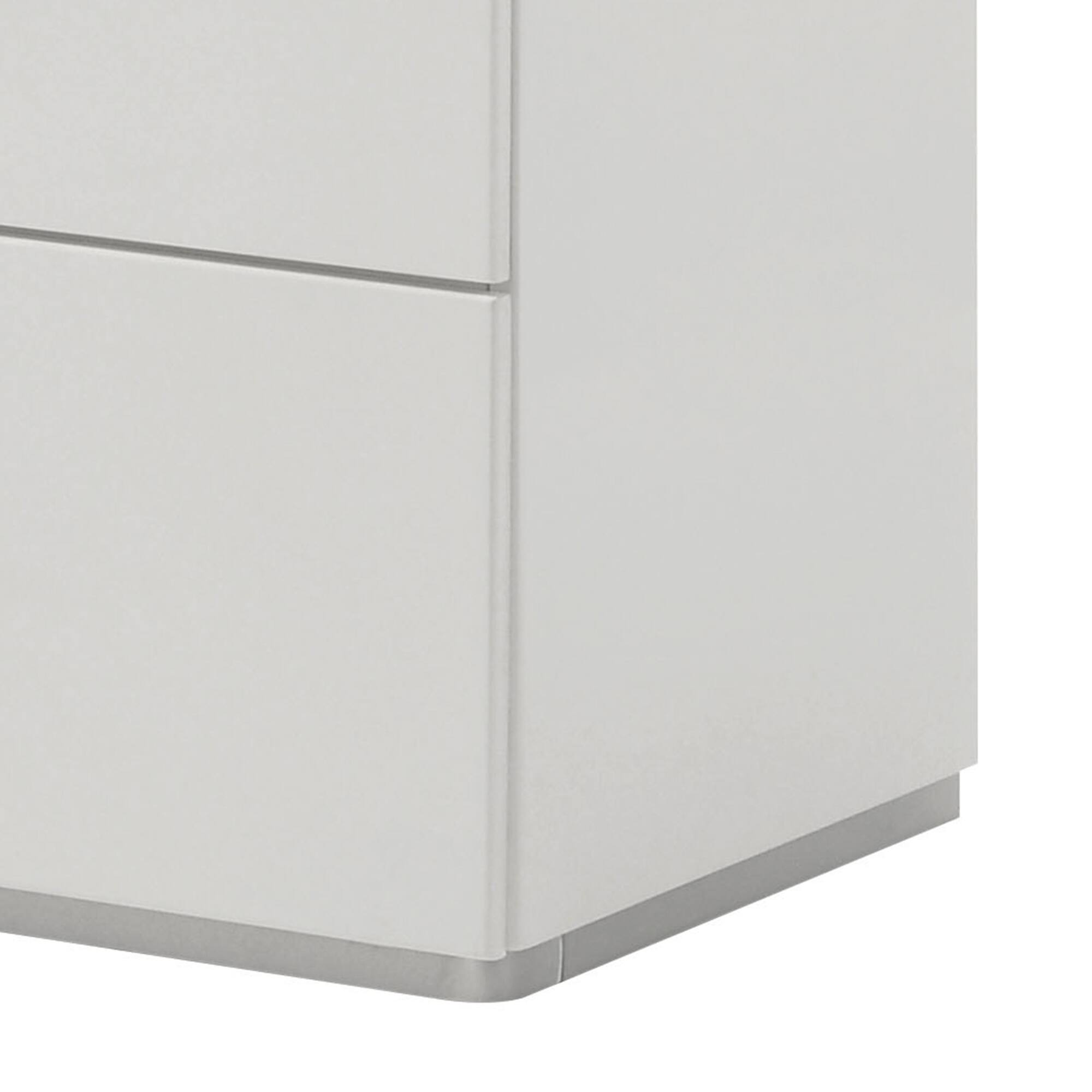 Alt View 2. Vaczon - 6-Drawer Dresser, Wooden Chest of Drawers with Metal Drawer Glides, Storage Cabinet for Living Room, Hallway, Apartment - White.