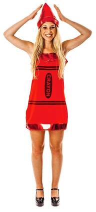 Angels Costumes - Women's Crayon Costume Dress - Large - Red