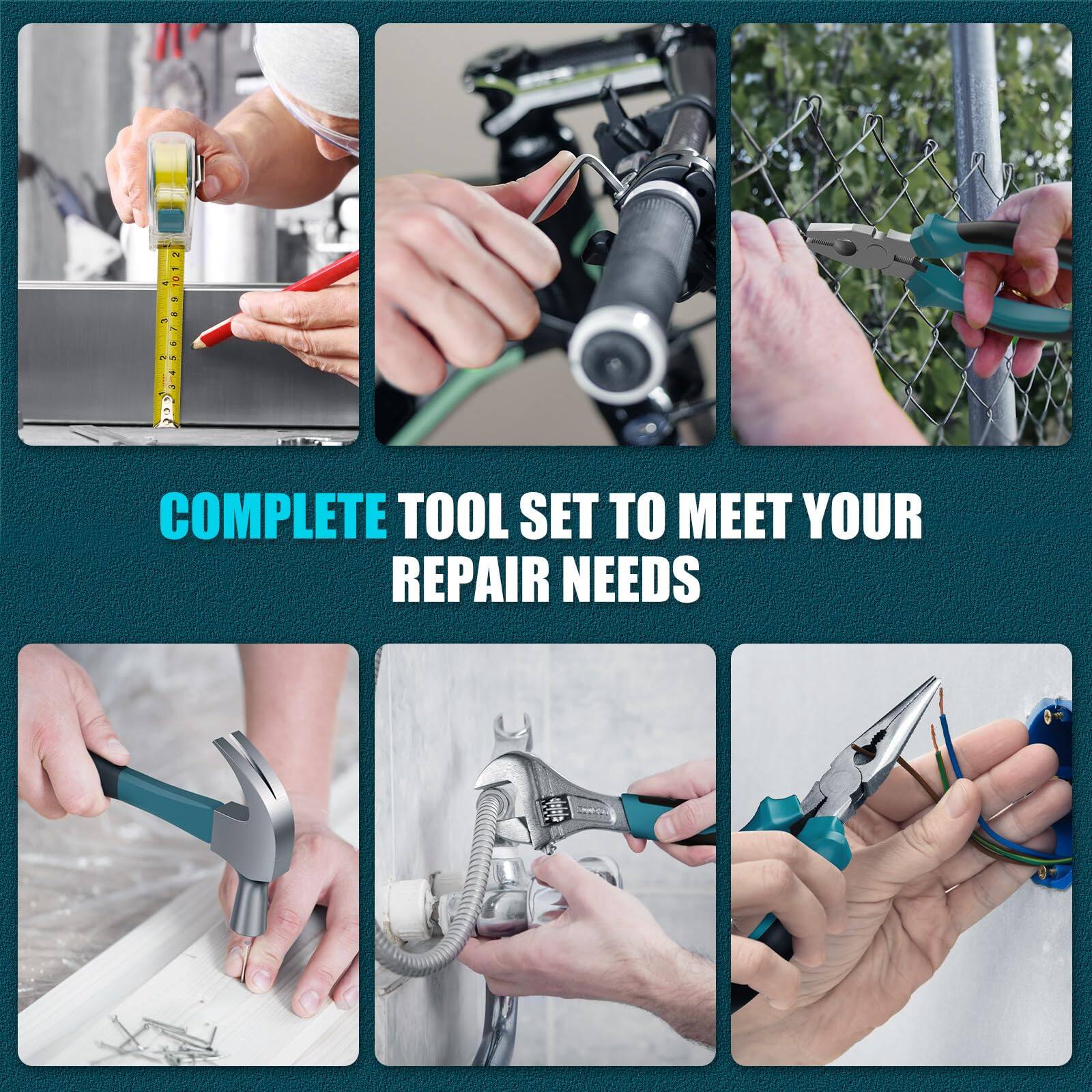 COMPLETE TOOL SET TO MEET YOUR REPAIR NEEDS