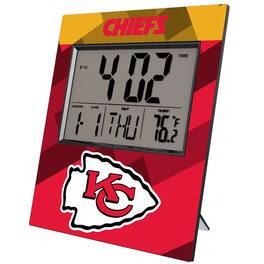 Keyscaper - Kansas City Chiefs Color Block Digital Desk Clock - Multicolor
