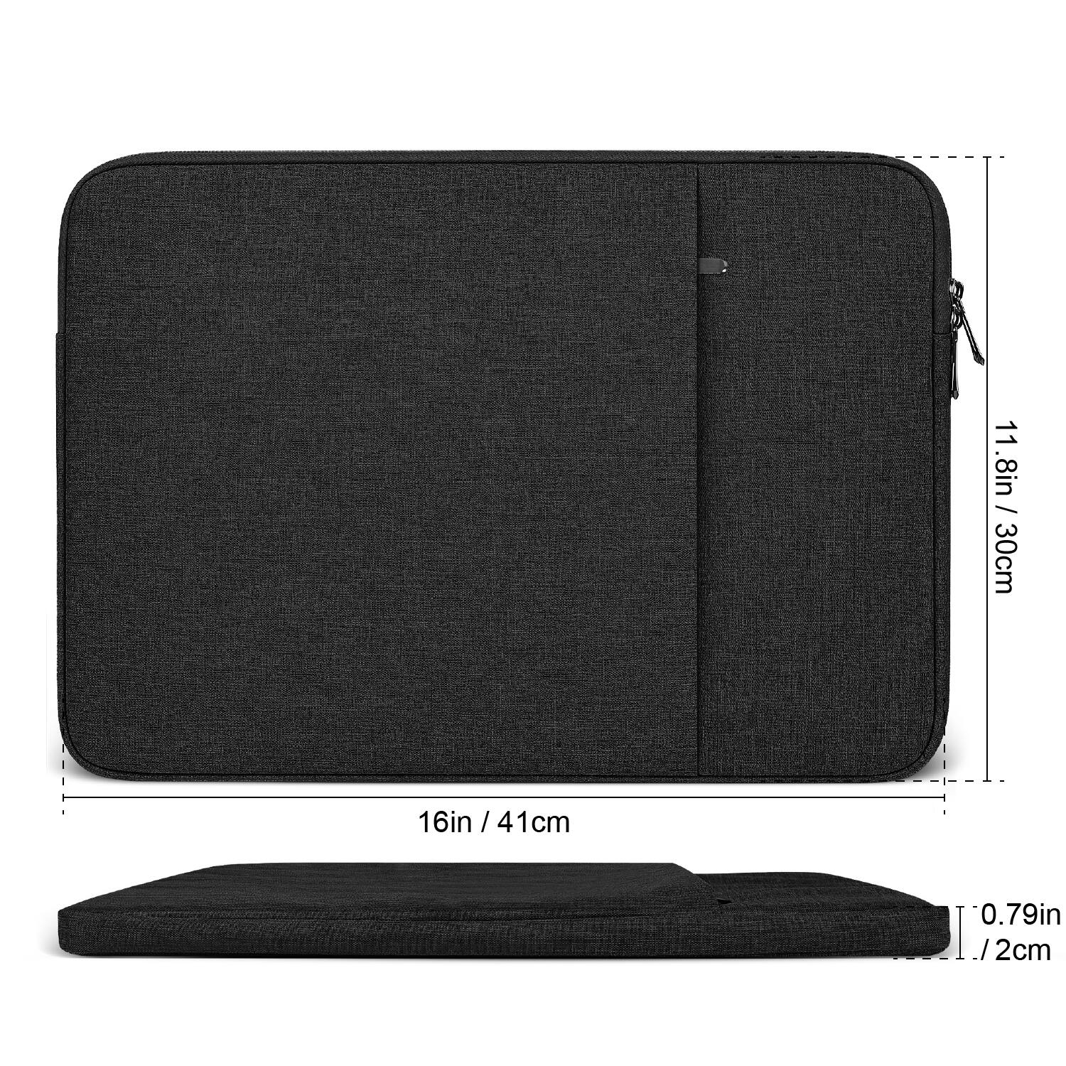 11.8in / 30cm  
16in / 41cm  
0.79in / 2cm