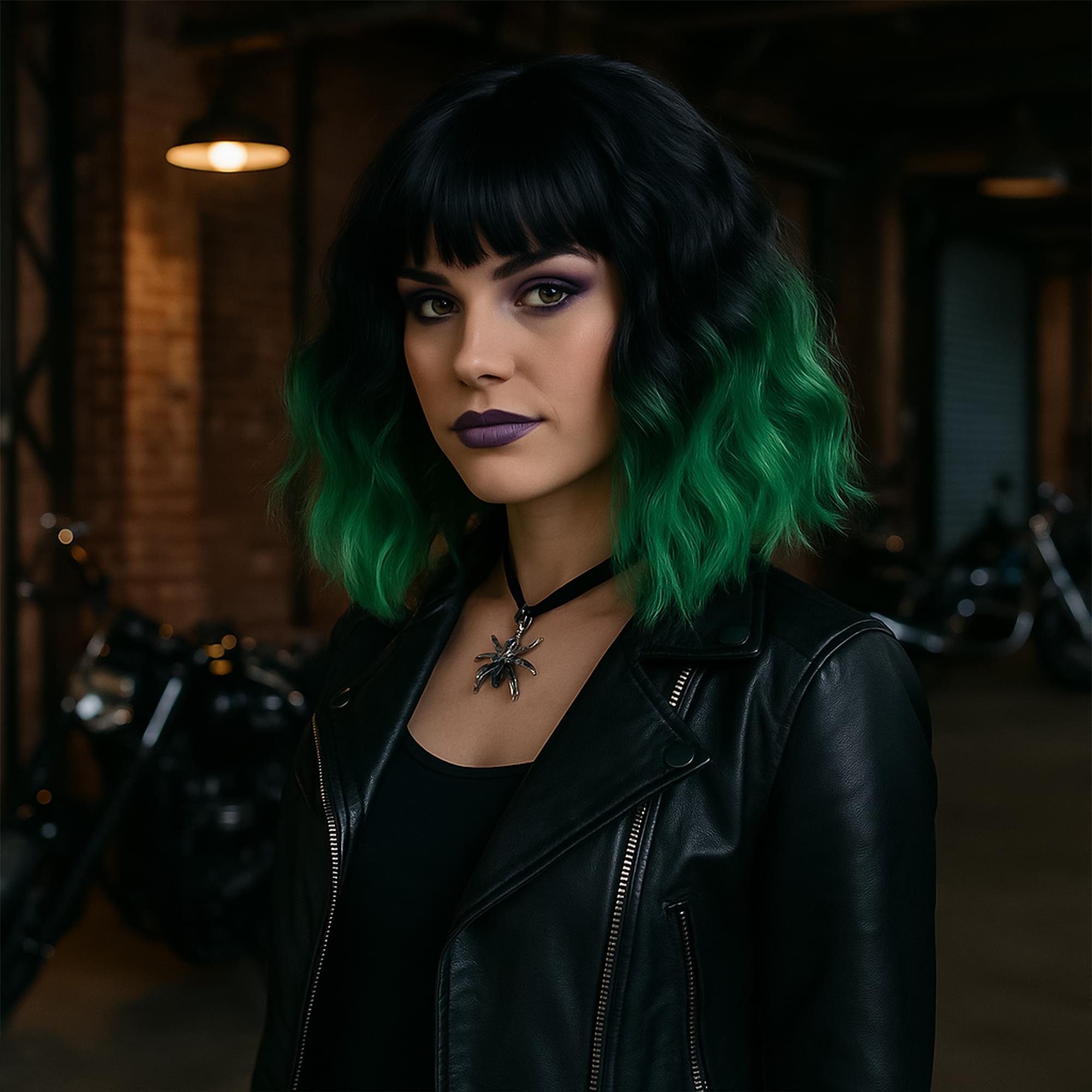 Alt View 2. California Costumes - Miss Behaving Wig Green - Green.