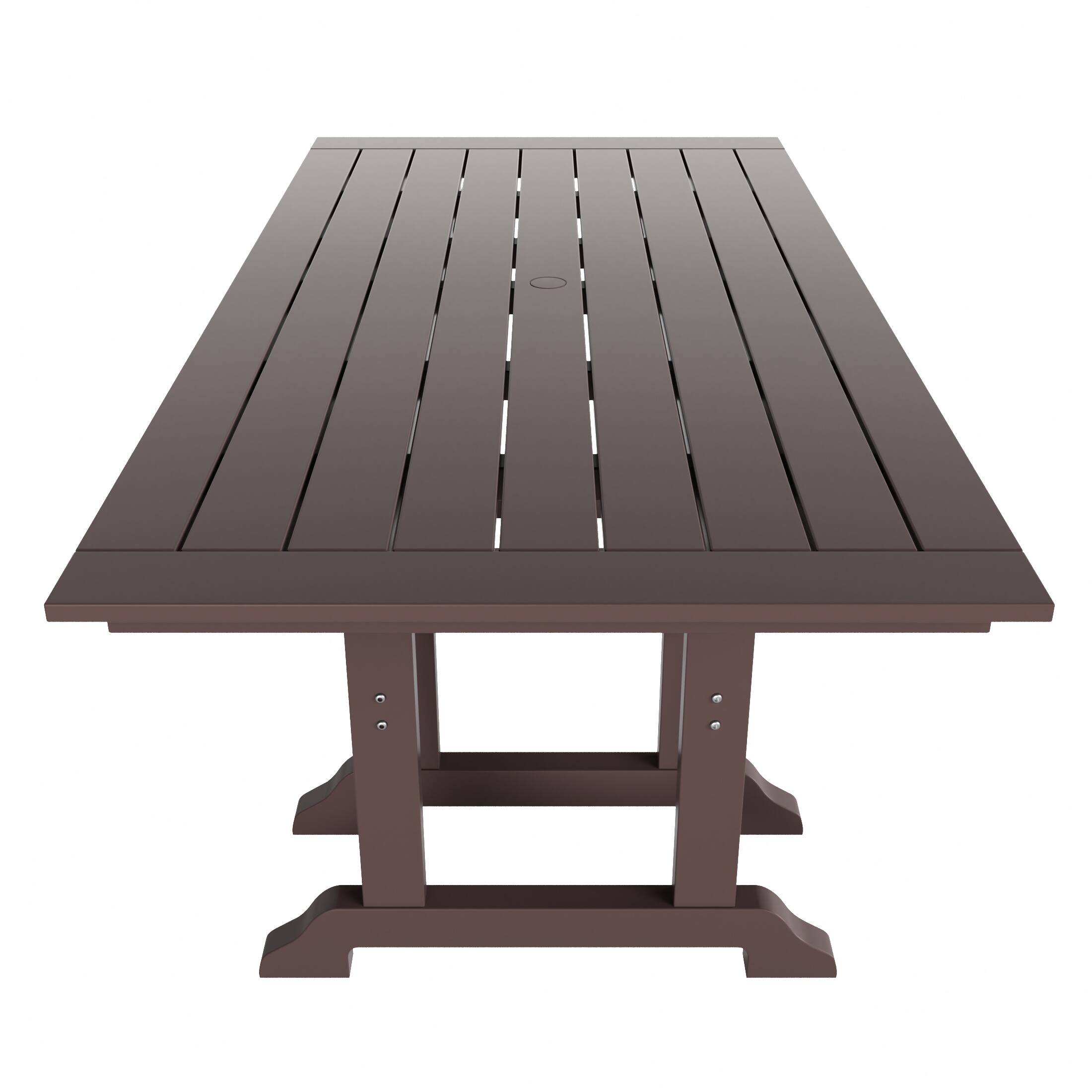Alt View 1. WestinTrends - WestinTrends Malibu 71" Outdoor Patio Dining Table - Dark Brown.
