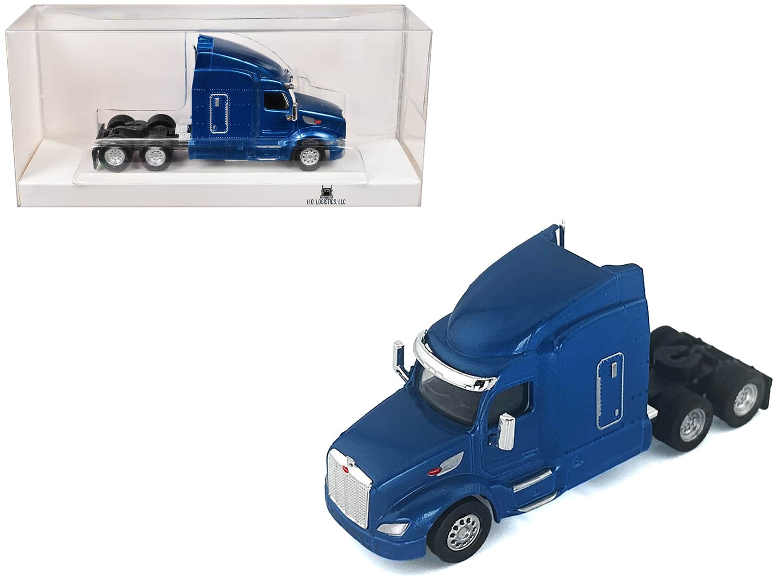 HO Logistics Replicas - Peterbilt 579 Sleeper Cab Blue Metallic 1/87 (HO) Scale Plastic Model Car by HO Logistics price history on PriceWatchPro