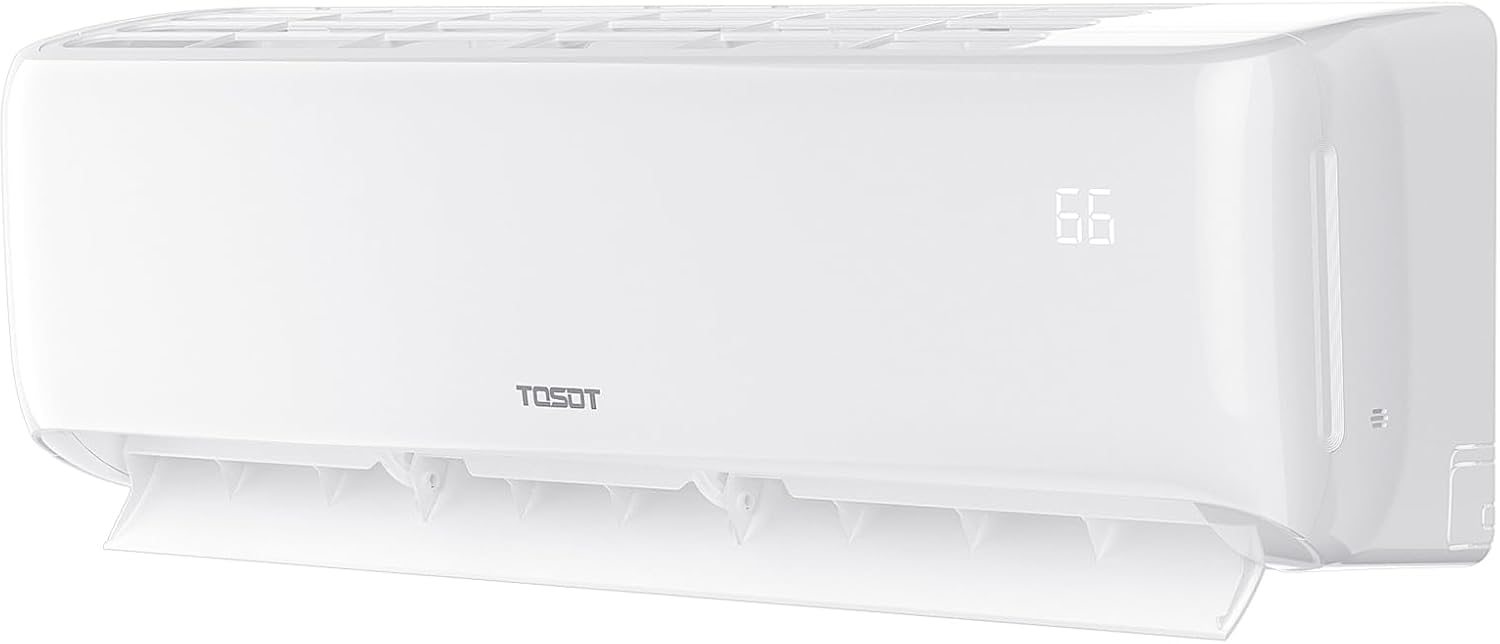 Alt View 3. Tosot - 33,600 BTU Mini-Split Air Conditioner and Heating System, 21 SEER2, Wifi-Enabled Ductless Inverter, 230V, Cosmo Series - White.