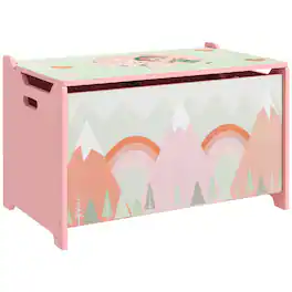 Qaba - Storage Chest with Lid - Pink