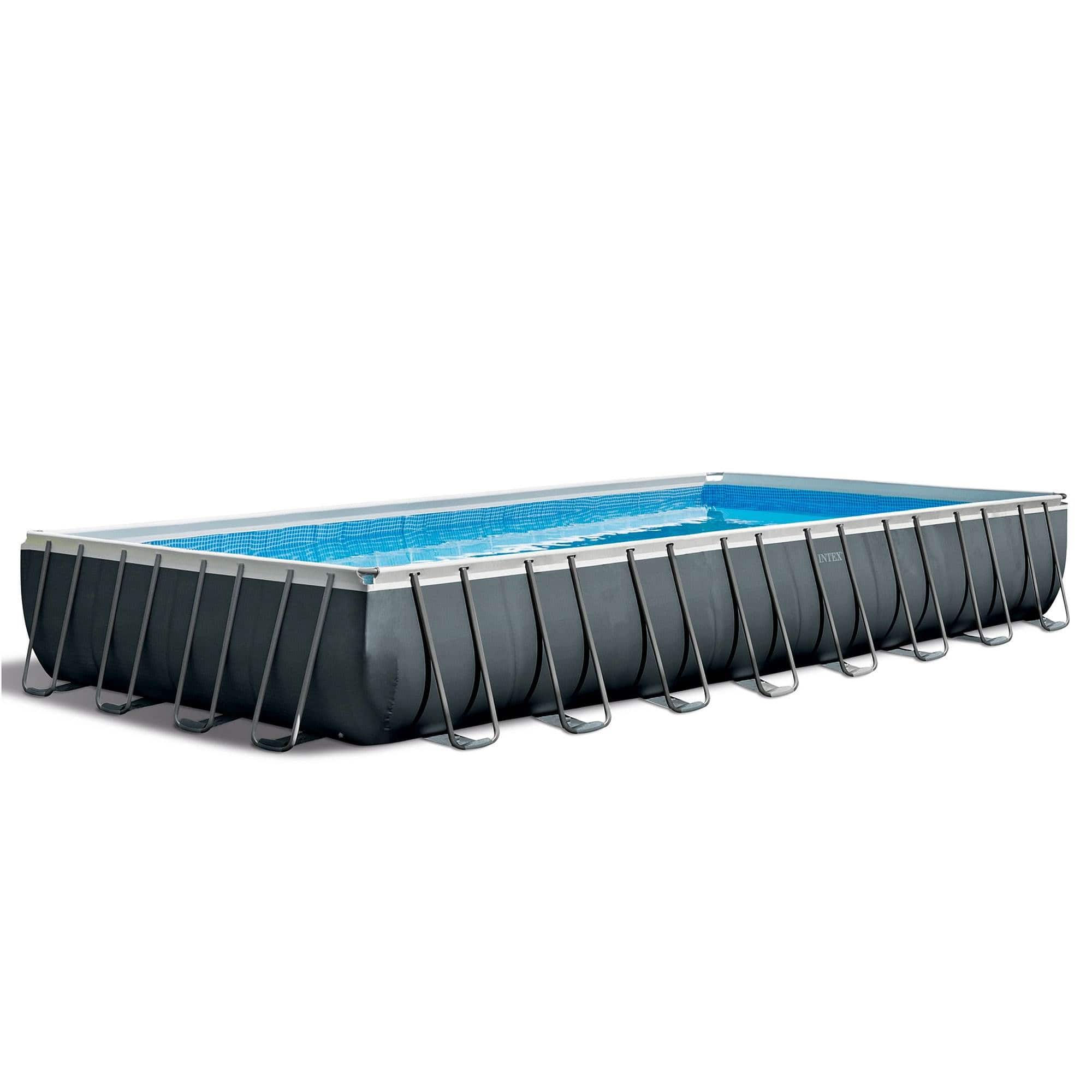 Intex - Ultra XTR Rectangular Pool, Floats (2 Pack), & Cooler - Blue