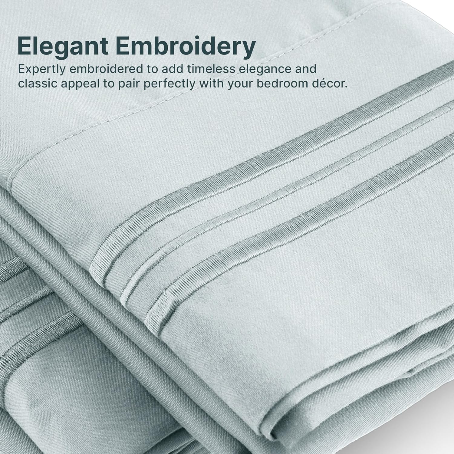 Elegant Embroidery

Expertly embroidered to add timeless elegance and classic appeal to pair perfectly with your bedroom décor.