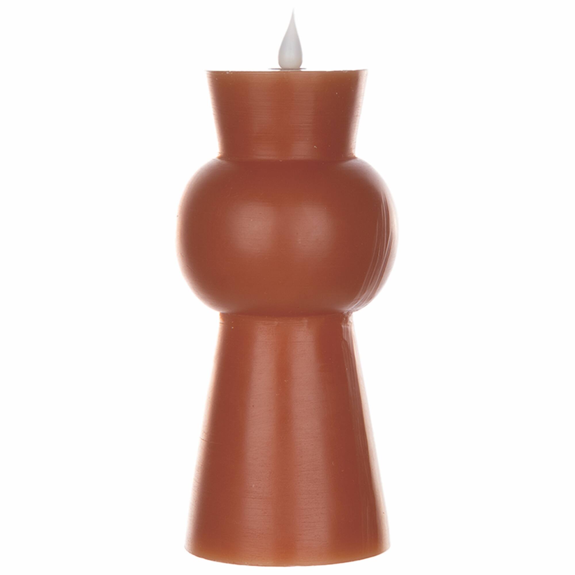 Front. BreeBe - Simplux Designer LED Candle with remote (Set of 2) - Orange.
