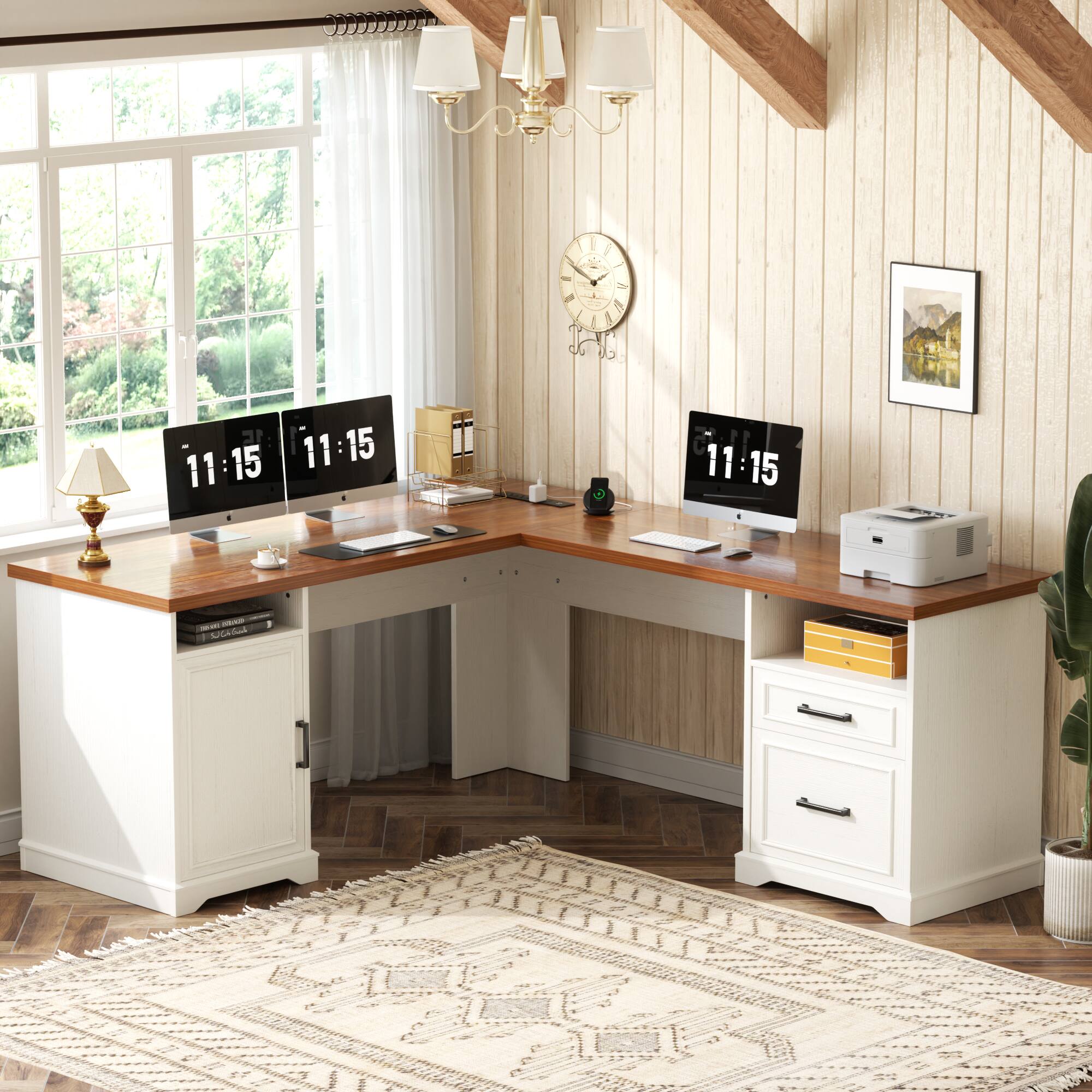 White & Walnut