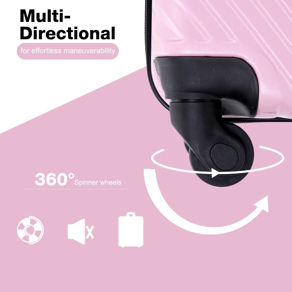Multi-Directional for effortless maneuverability  
360° Spinner wheels