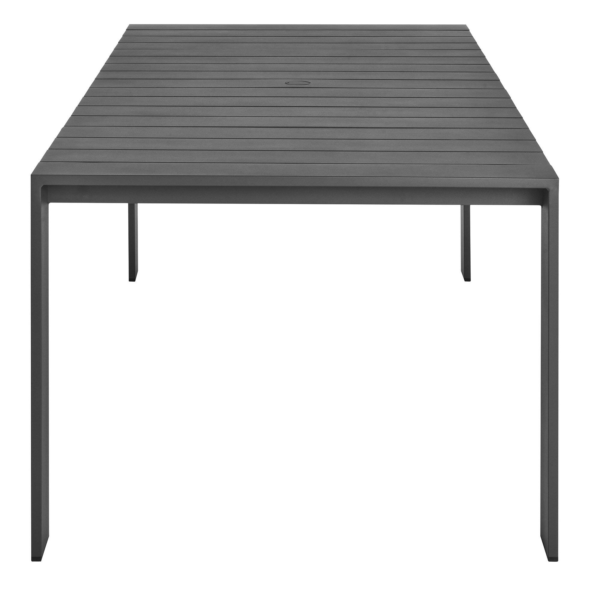 Alt View 2. Modway - Tahoe Rectangular Outdoor Patio Aluminum Dining Table by Modway - Gray.