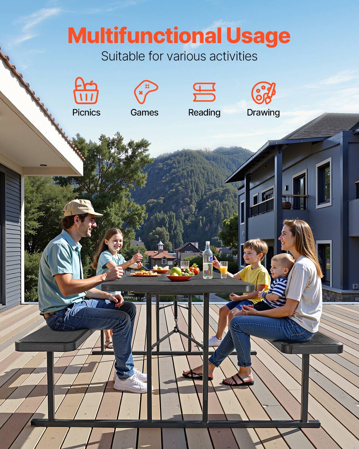 Multifunctional Usage  
Suitable for various activities  

- Picnics  
- Games  
- Reading  
- Drawing