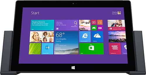 Docking Station for Microsoft Surface Pro and Surface Pro 2 Tablets - Black-Front_Standard