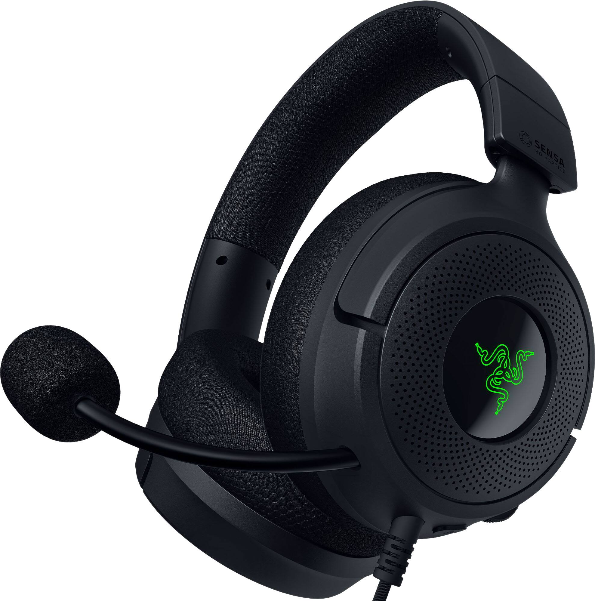 Razer - Kraken V4 X Sensa HD Haptics Wired Over-the-Ear Gaming Headset for PC, Mac, Playstation, Nintendo Switch - Black