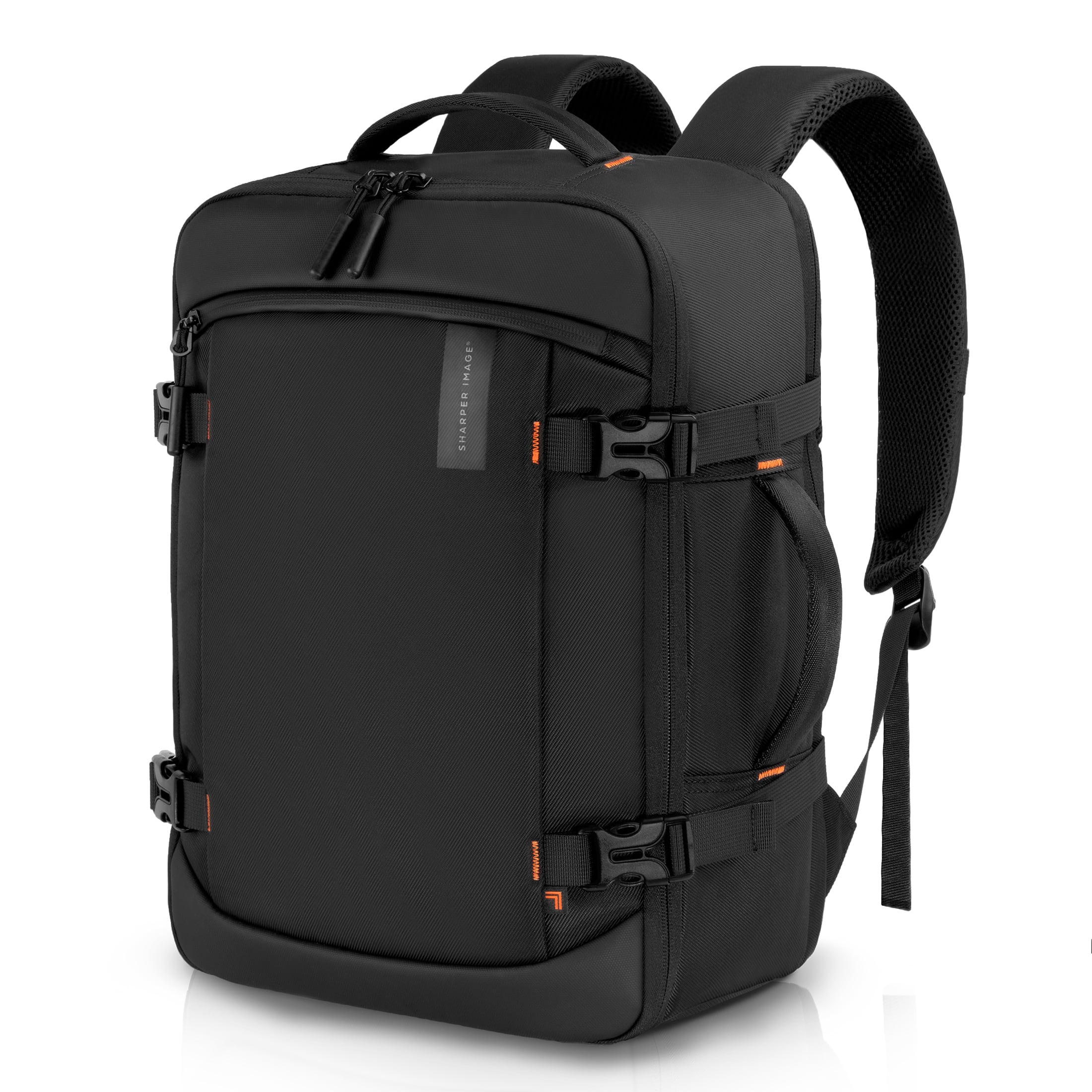 Sharper Image - Travel Backpack, 20L TSA Flight Approved Weekender Travelling Bag, Fits 17” Laptop, Water Resistant - Black