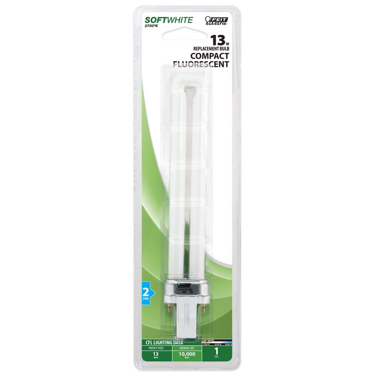 FEIT ELECTRIC - Feit Legacy Bulbs 13 W PL 1.3 in. D X 7 in. L CFL Bulb Soft White Specialty 2700 K 1 pk price history on PriceWatchPro