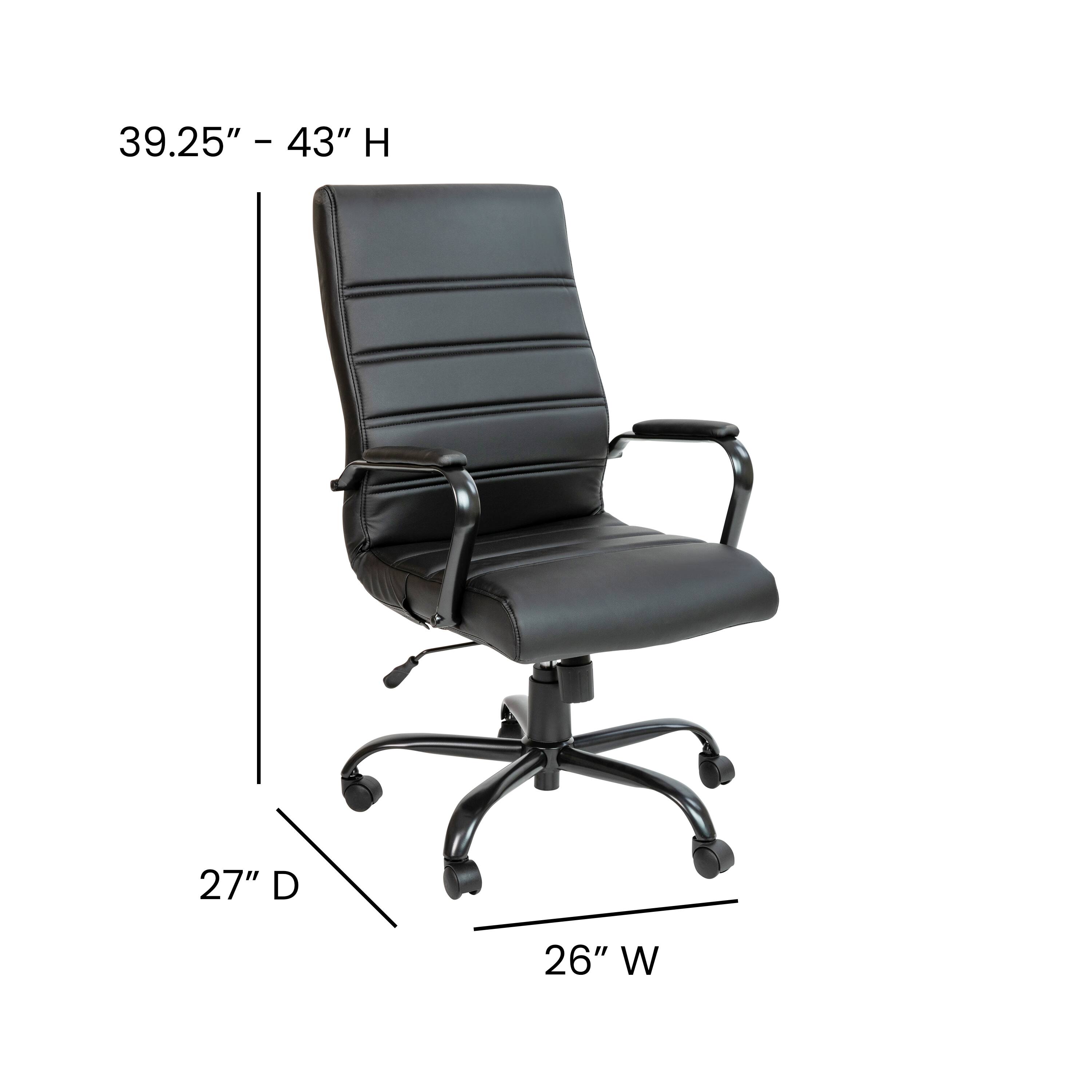 39.25" - 43" H  
27" D  
26" W