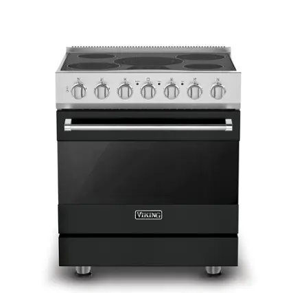 Front. Viking - 3-Series Electric Self-Clean Range - Antique Bronze.