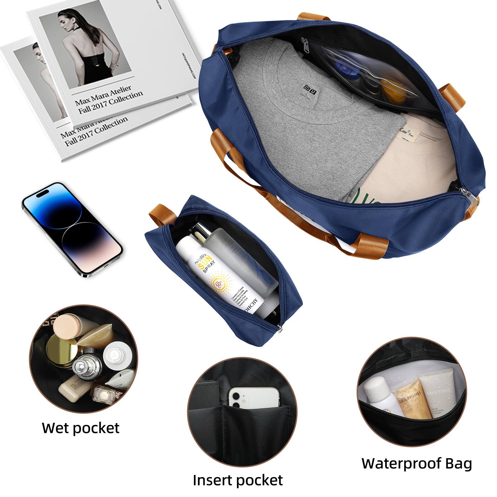 Max Mara Atelier Fall 2017 Collection  
Max Mara Collection Fall 2017  

Wet pocket  
Insert pocket  
Waterproof Bag