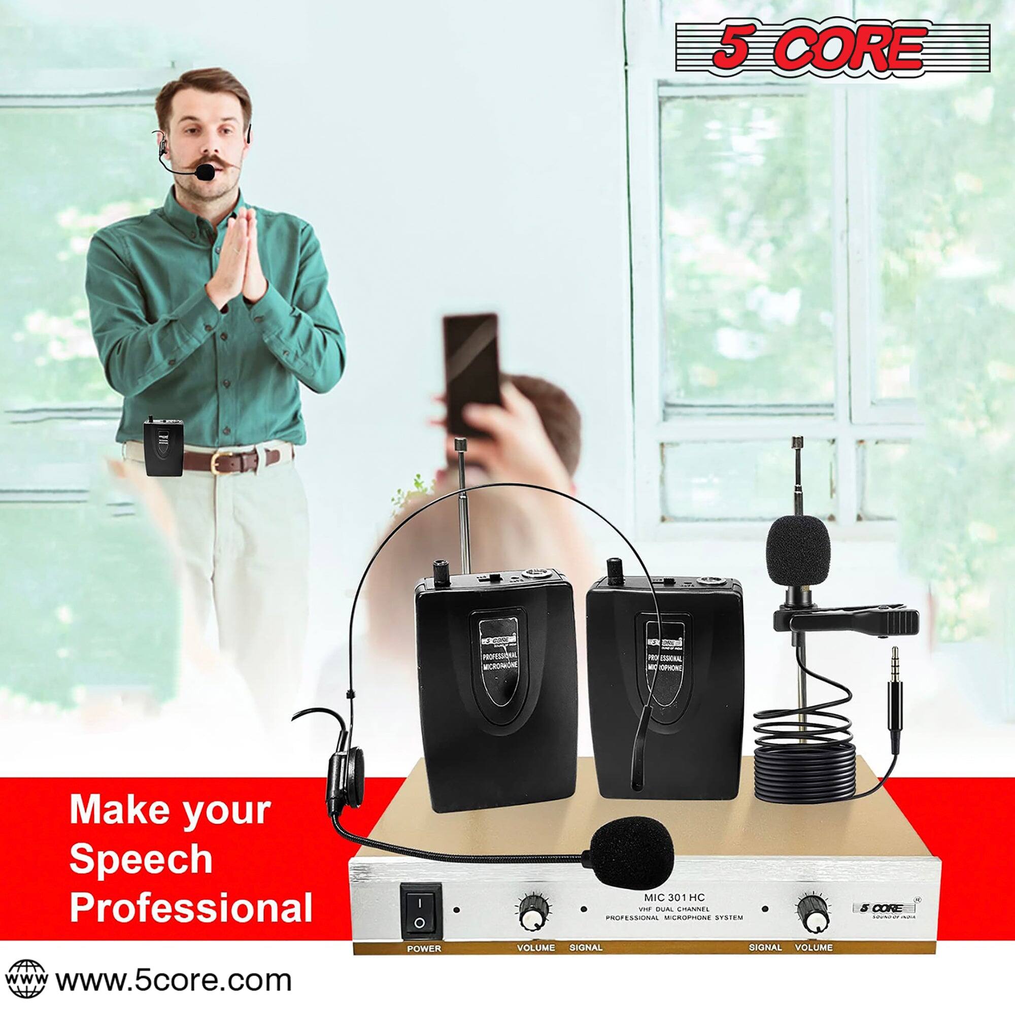 5 CORE, Make your Speech Professional, MIC 301 HC, www.5core.com, POWER, VOLUME, SIGNAL, VOLUME