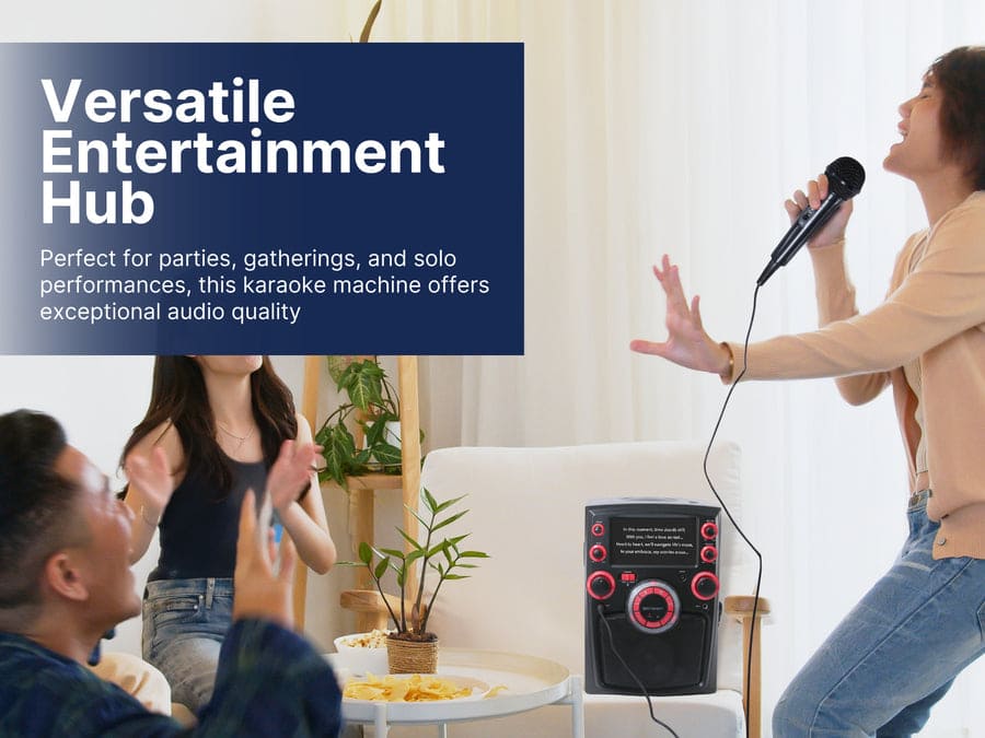 Versatile Entertainment Hub
Perfect for parties, gatherings, and solo performances, this karaoke machine offers exceptional audio quality.