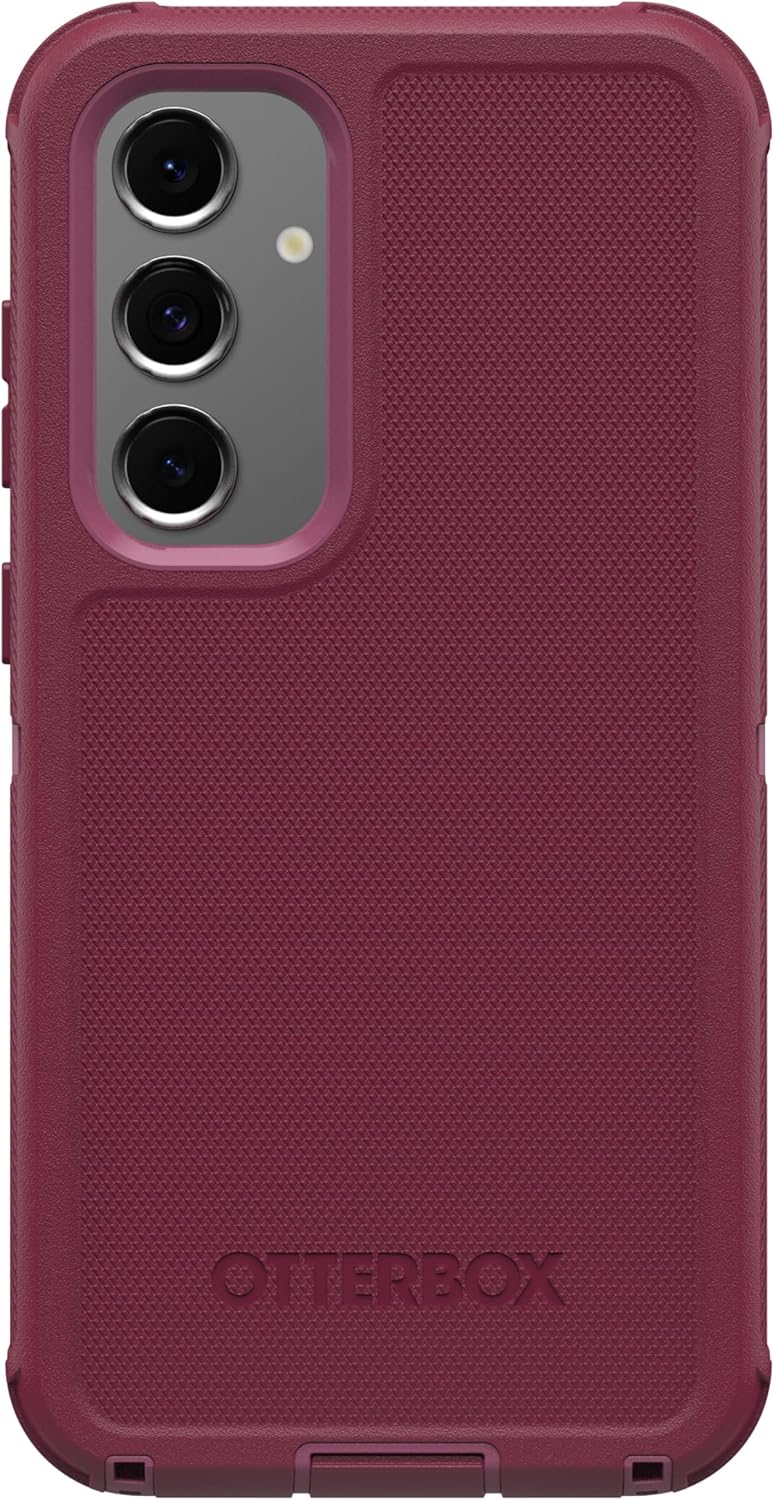 Front. OtterBox - OtterBox Galaxy S24 FE (Only) - Defender Series Case - Case Only - Rugged & Durable - with Port Protection - Foxberry (Pink).