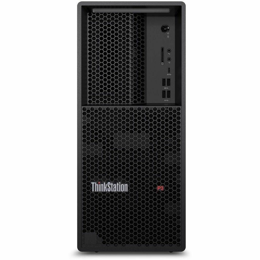 Alt View 4. Lenovo - Lenovo ThinkStation P3 Gen 2 30HT004KUS Workstation - 1 x Intel Core Ultra 9 285 - vPro Technology - 32 GB - 1 TB SSD - Black.