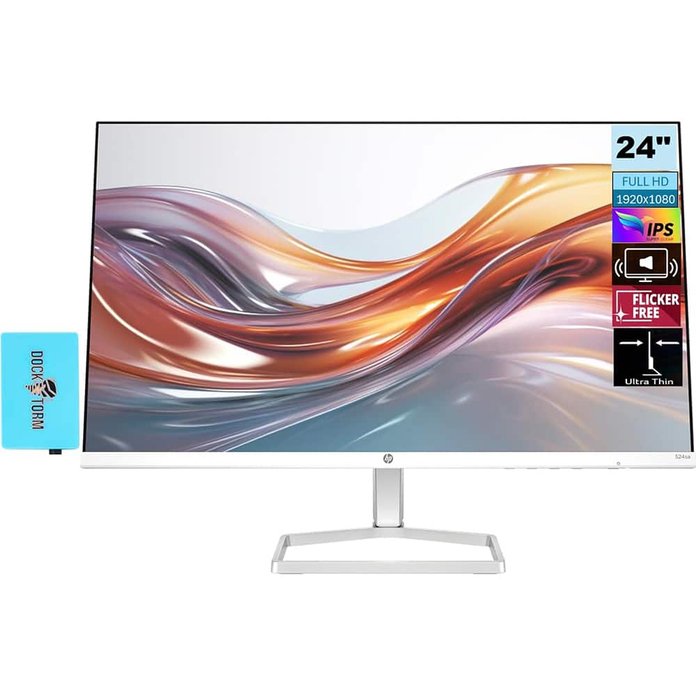 HP - 23.8" FHD 1080p 16:9 IPS Monitor with Speakers 94C36AA#ABA - White