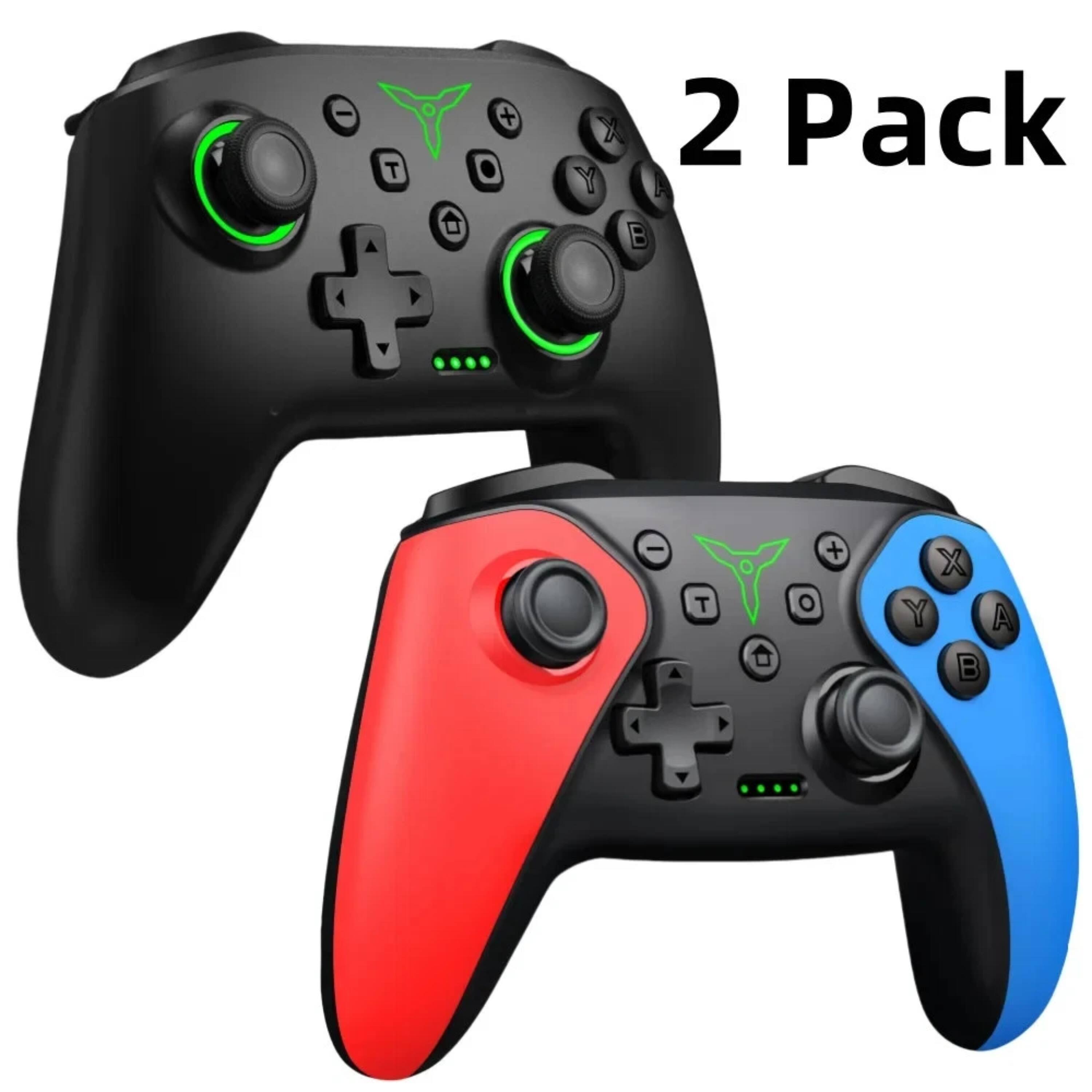 Kitcheniva - 2 Packs Wireless Switch Pro Controller for Nintendo Switch 2/OLED,Android/iOS - Black And Red