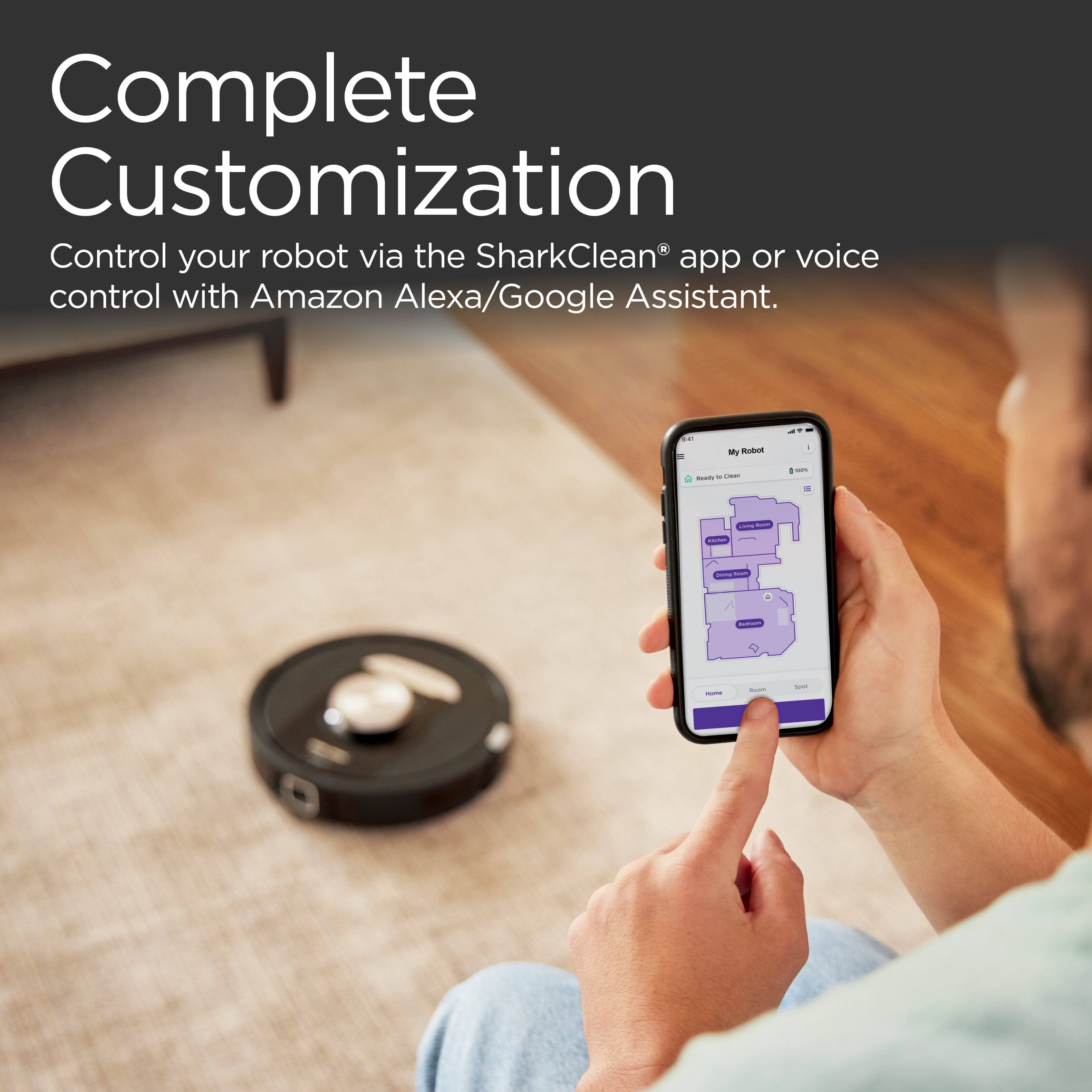 Complete Customization: Control your robot via the SharkClean app or voice control with Amazon Alexa/Google Assistant.