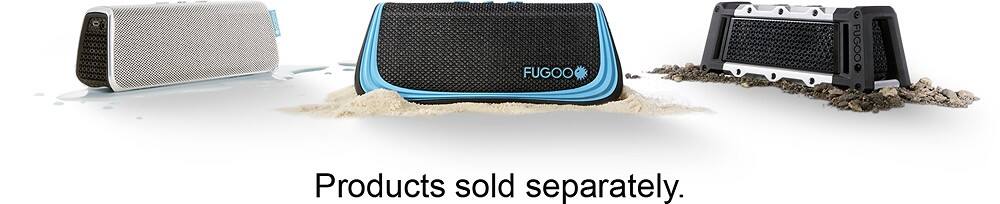 Alt View 12. FUGOO - Sport Waterproof Bluetooth Speaker - Black/Blue.