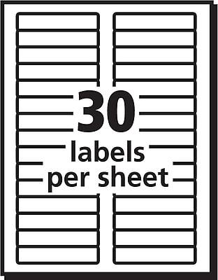 30 labels per sheet