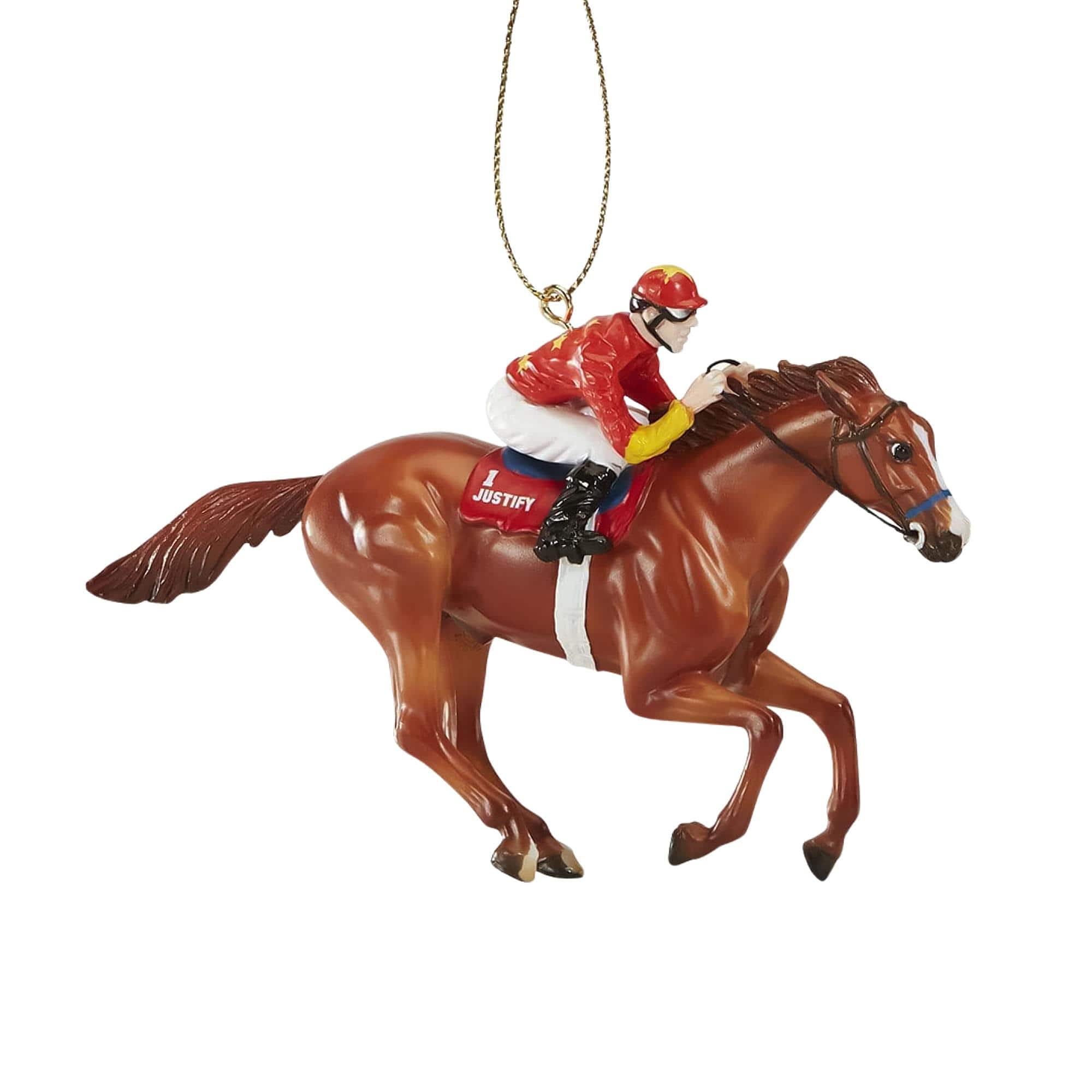 Breyer - Model Horse Holiday Ornament - Justify Jockey - Red price history on PriceWatchPro