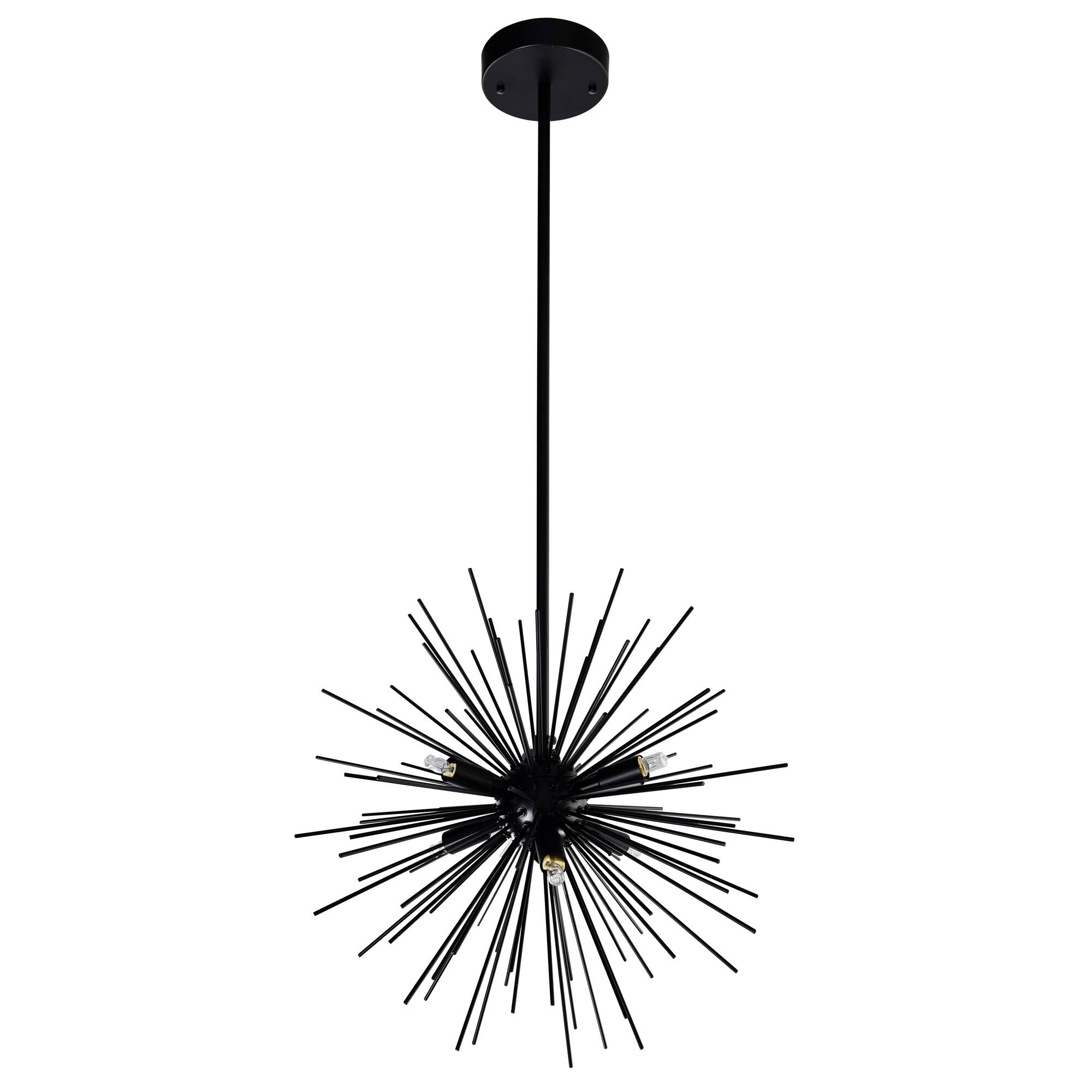 Alt View 1. CWI Lighting - Savannah 6 Light Chandelier With Black Finish - Black.
