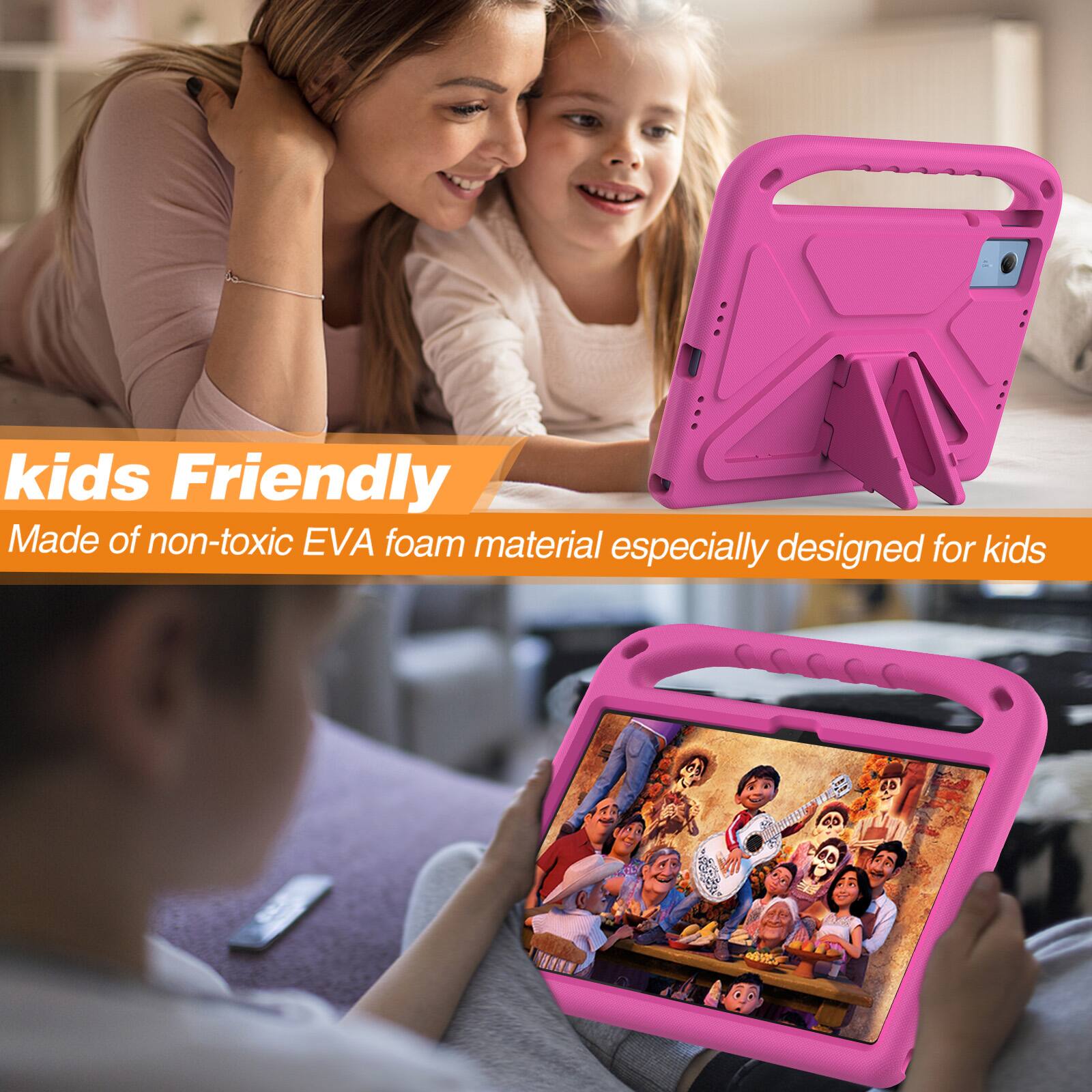 kids Friendly  
Made of non-toxic EVA foam material especially designed for kids