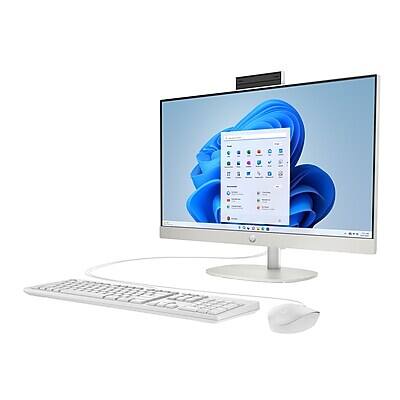 Alt View 8. HP - HP 24-cr0026 23.8" All-in-One Desktop Computer, Intel Core i3-N300, 8GB Memory, 256GB SSD (9W2H5AA#ABA) - Shell White.